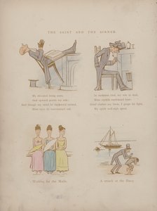 Page from the Humours of Cynicus (coloured engraving)