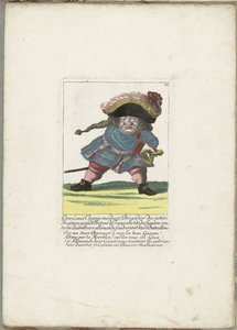 De Franse dwerg Don Luis Champ-merdant，约 1710 年
Don Luis Champ-merdant，小马士革旅长，法兰西大主教，率领 Gascons 军队对抗德军 Querelleurs，击落他们的 Battaillons（标题在实物上）
Il Callotto resurcitat 作者 马丁·恩格尔布雷希特（归因于）