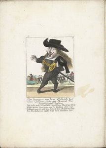 De Spaanse dwerg Don Guappos，约 1710 年
堂吉诃德血统的堂-瓜波斯，现任法国西班牙将军（物品上的标题）
Il Callotto resurcitato oder Neu eingerichtes Zwerchen Cabinet（系列名称） 作者 马丁·恩格尔布雷希特（归因于）