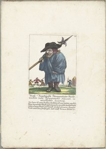 De dwerg Blaßl Broatgosch，约 1710 年
Blaßl Broatgosch Juramentirter Nachtwachter undt Rumorwachs Adjunct, in würcklicher function（物品上的标题）
Il Callotto resurcitato oder Neu eingerichtes Zwerchen Cabinet（系列名称） 作者 马丁·恩格尔布雷希特（归因于）