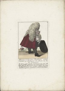 De dwerg Chevalier Rondeau als een parlementslid，约 1710 年
Monsieur le Chevalier Rondeau, grand Orateur au Parlement des Muets, en habit Ceremoniel（物品上的标题）
Il Callotto resurcitato oder Neu eingerichtes Zwerchen Cabinet（系列名称） 作者 马丁·恩格尔布雷希特（归因于）