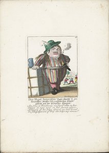 De dwerg Dan Hagel als een Hollandse bootsknecht，约 1710 年
Dan Hagel，巴达维亚船工，用钝刀片进行普通切割的大师（标题见实物）
Il Callotto resurcitato 或新装矮人小屋