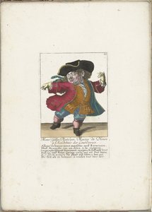 De dwerg Gilles Platfues als Franse dansmeester，约 1710 年
Monsr.Gilles Platfues, Maitre de Danse a l