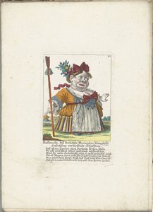 De dwerg Ruffanella als herderin，约 1710 年
Ruffanella, deß Verliebten Plorianders bewegliche Ansuchung verlachende Schäfferin（物品上的标题）
Il Callotto resurcitato 或 Newly furnished Dwarf Cabinet（系列名称） 作者 马丁·恩格尔布雷希特（归因于）