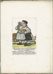 德沃格-乌苏拉-施莱格林，约 1710 年
Ursula Schleglin, Maijr Mensch im Herren hoff zu Bluntzingen welche nunmehro ihre Waijsen Jahr ausgedient（作品名称）
Il Callotto resurcitato oder Neu eingerichtes Zwerchen Cabinet（系列名称） 作者 马丁·恩格尔布雷希特（归因于）