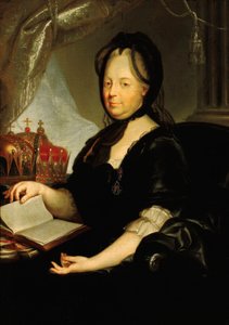 凯瑟琳二世（1729-1796 年）头像。Martin van Meytens（1695-1770 年）的画作，纸上水彩，1760 年（81.9 x 113.7 厘米）。荷兰艺术