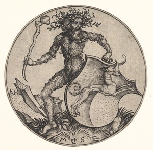约克由野人持有的灰狗盾。 1435-1491。 作者 马丁·尚高
