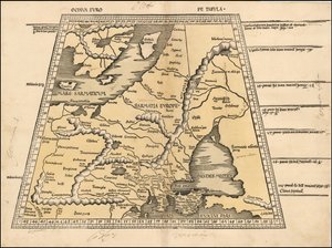 Martin Waldseemüller 绘制的 1513 年波罗的海、斯堪的纳维亚、波兰和东欧地图