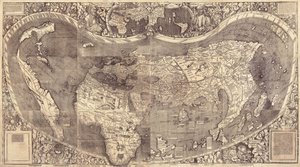 世界地图环球百科，1507年