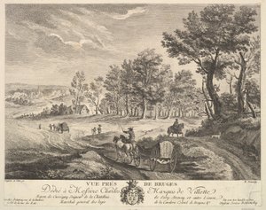 布鲁日附近的景色 Vue Prés [sic] de Bruges. 作者 马丁·德蒙奇