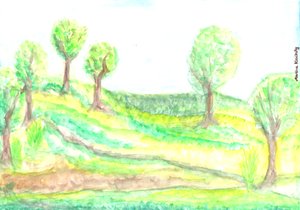 春天的花园景 作者 玛蒂娜·柯尼兹基（Martina Konitzky）