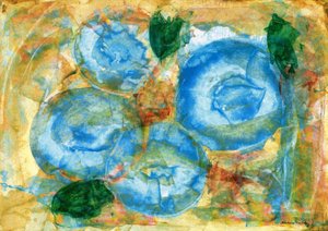 静物与蓝色浆果在冬天 作者 玛蒂娜·柯尼兹基（Martina Konitzky）