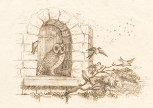海伊为《半百儿童寓言》绘制的插图 作者 马蒂努斯·罗比（MartinusRørbye）