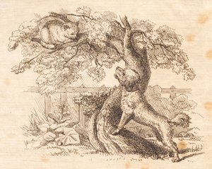 海伊为《半百儿童寓言》绘制的插图 作者 马蒂努斯·罗比（MartinusRørbye）