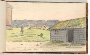 风景与农场 作者 马蒂努斯·罗比（MartinusRørbye）