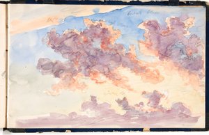 天空研究。日落的天空 作者 马蒂努斯·罗比（MartinusRørbye）