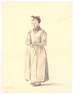 来自萨姆索的站立农家女 作者 马蒂努斯·罗比（MartinusRørbye）