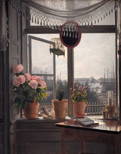 艺术家窗外的风景 作者 马蒂努斯·罗比（MartinusRørbye）
