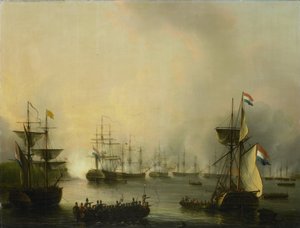 1821 年 6 月 24 日对苏门答腊岛帕伦邦的轰炸