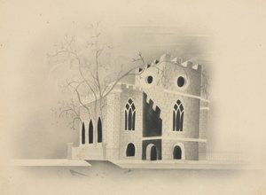 1840年，月光下的哥特式教堂。