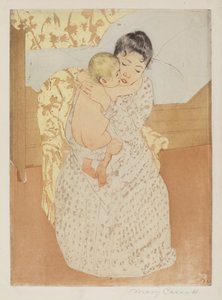 母亲的爱抚，约1891年。 作者 玛丽·卡萨特