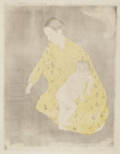 The Bath, 1890-1891. 作者 玛丽·卡萨特