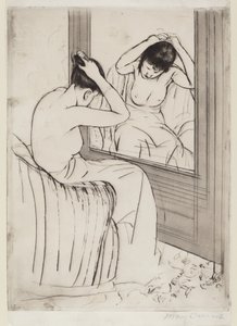 Coiffure, 1890-1891. 作者 玛丽·卡萨特