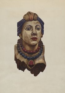 印度公主头像，约1938年。