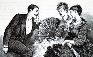 A wealthy young lady using a fan. 作者 玛丽·艾伦·爱德华兹