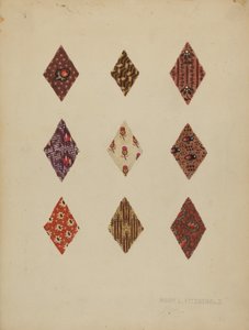 绗缝补丁，约1937年。