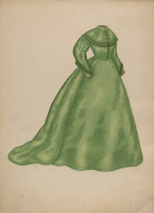 婚纱礼服，约1940年。