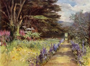 Scottish Gardens: Colinton House (colour litho)