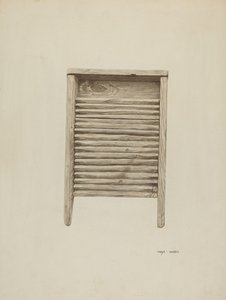 水洗板，约1940年。