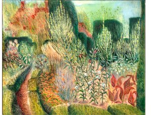 大迪克斯特：树冠和小径，2003 年（木板油画） 作者 玛丽·库珀