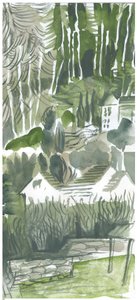 萨默塞特山谷，2019年（水彩）。 作者 玛丽·库珀