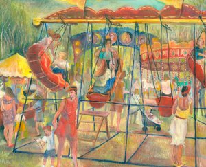 秋千船，2006 年（木板油画） 作者 玛丽·库珀