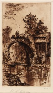 宾夕法尼亚州伊斯顿布斯基尔桥 作者 玛丽·尼莫·莫兰（Mary Nimmo Moran）