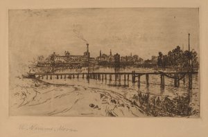 新泽西州纽瓦克市，来自帕塞伊克河 作者 玛丽·尼莫·莫兰（Mary Nimmo Moran）