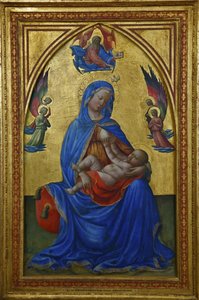 处女和孩子，约1435年 作者 Tommaso Masolino da Panicale