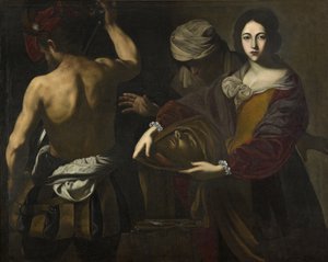 带着施洗者约翰头颅的莎乐美，约1620年。 作者 马西莫·斯坦齐奥内