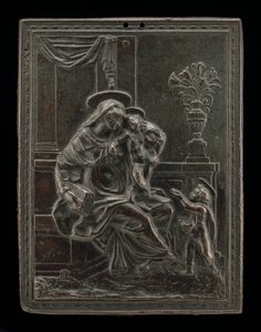 圣母子与施洗者圣约翰，可能约1600年。 作者 主FD
