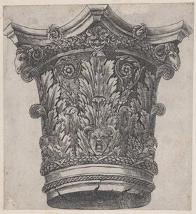 Speculum Romanae Magnificentiae：资本与公羊头和面具，约1537年，约1537年。