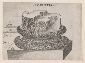 Speculum Romanae Magnificentiae:科林斯式底座，约1537年，约1537年。 作者 遗传算法硕士