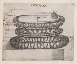 Speculum Romanae Magnificentiae:科林斯式底座，约1537年，约1537年。 作者 遗传算法硕士