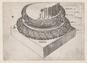 Speculum Romanae Magnificentiae: 爱奥尼亚基座，约1537年。