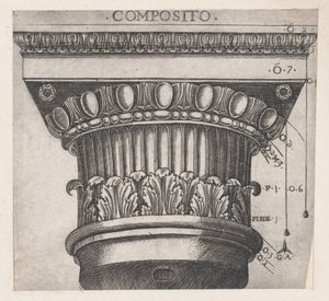 Speculum Romanae Magnificentiae: 爱奥尼亚式资本，约1537年。