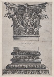 Speculum Romanae Magnificentiae：Pegasus capital from the Temple of Mars Ultor and dec..., ca. 1537.