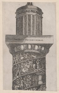 Speculum Romanae Magnificentiae:特拉扬柱子的上部，显示了阿拉...，16世纪。