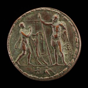 一个信使给赫拉克勒斯带来了内苏斯的衬衫[背面]，约1525-1550。 作者 硕士
