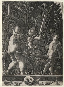 携带受难标志的天使，1533年。 作者 HL硕士